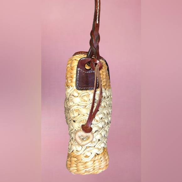 Brighton Sadie Straw Raffia Leather Shoulder Bag - Picture 4 of 7